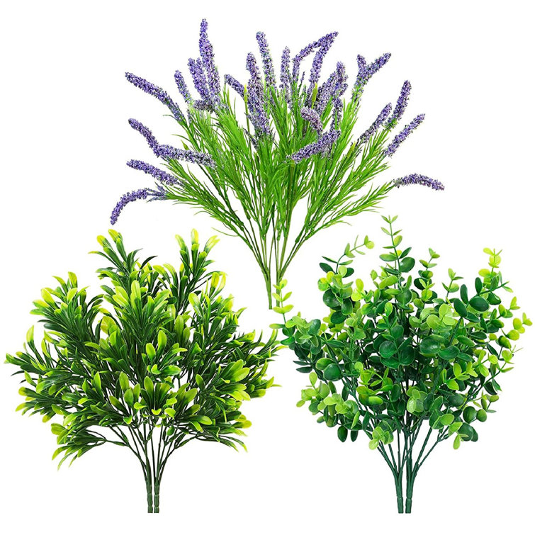 Primrue 6 Bundles Artificial Greenery Stems Mixed Fake Plants